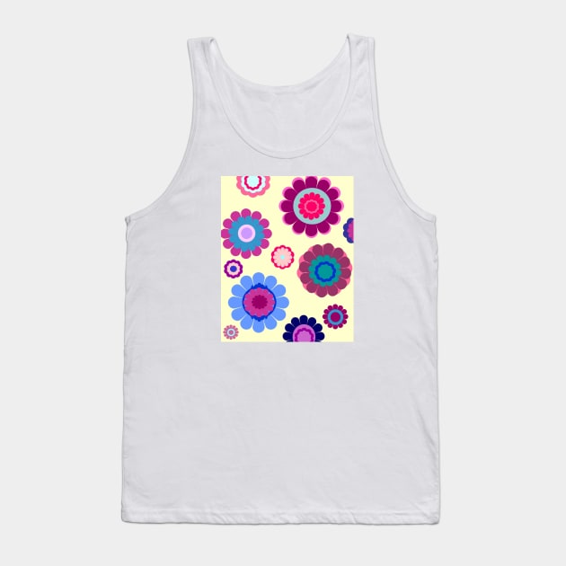 Colorful Floral Pattern Tank Top by FloralPatterns